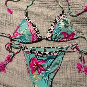 PINK Victoria's Secret Aqua and Pink Bikini